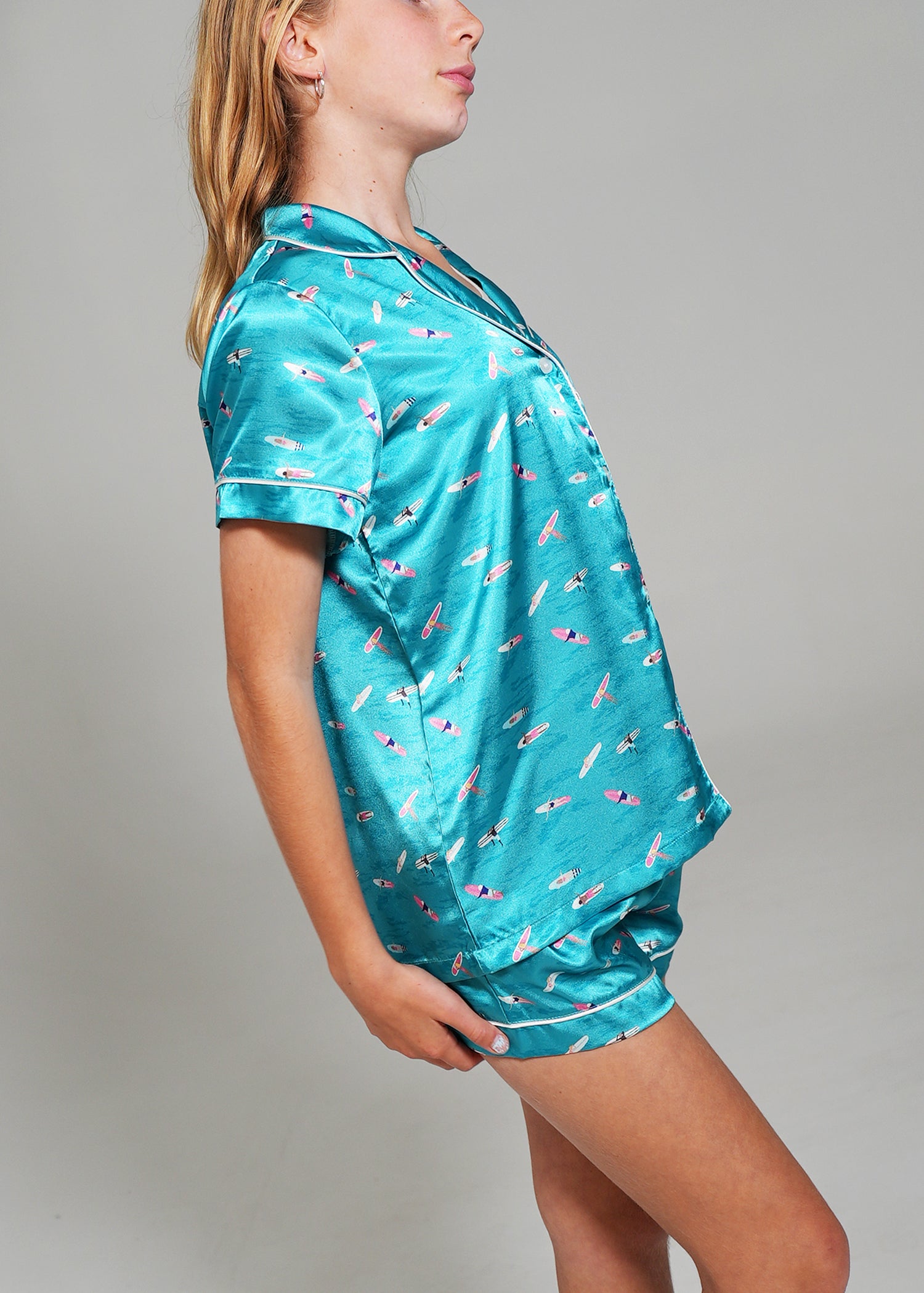 Night Sweet Thing Girls Ocean Drift Short Satin Short Pyjama Set Kids