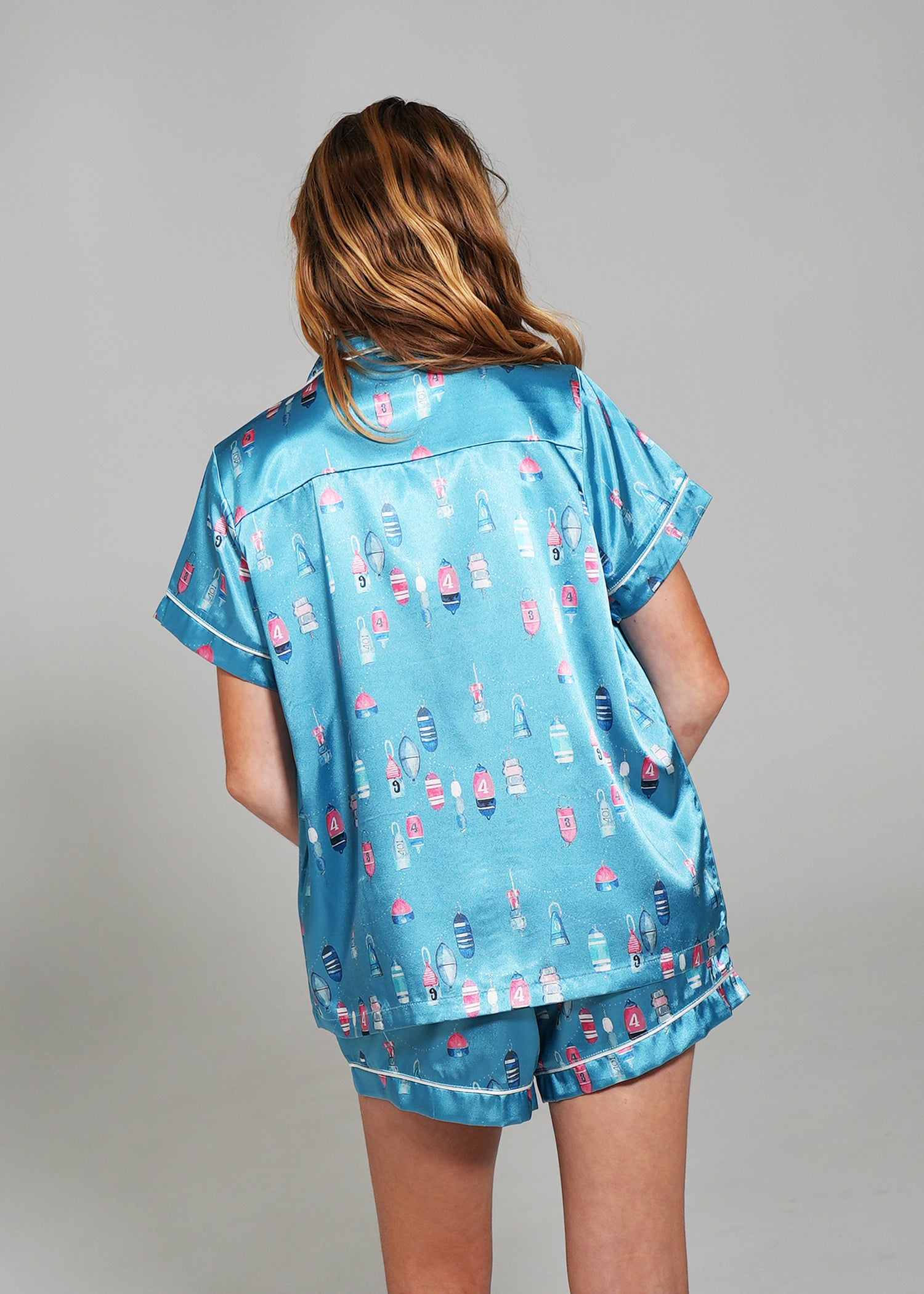Night Sweet Thing Girls Buoy Oh Buoy Short Satin Short Pyjama Set Kids