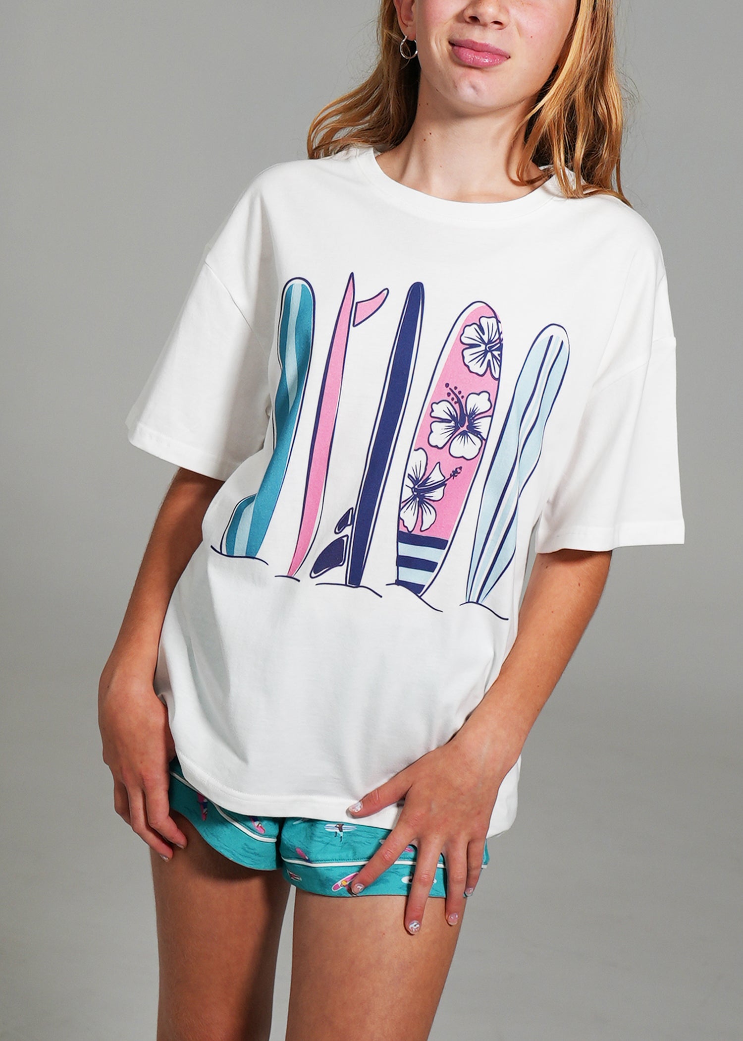 Night Sweet Thing Girls Ocean Drift T-Shirt & Short Pants PJ Set Jersey Knit Cotton Short Pyjama Set Kids