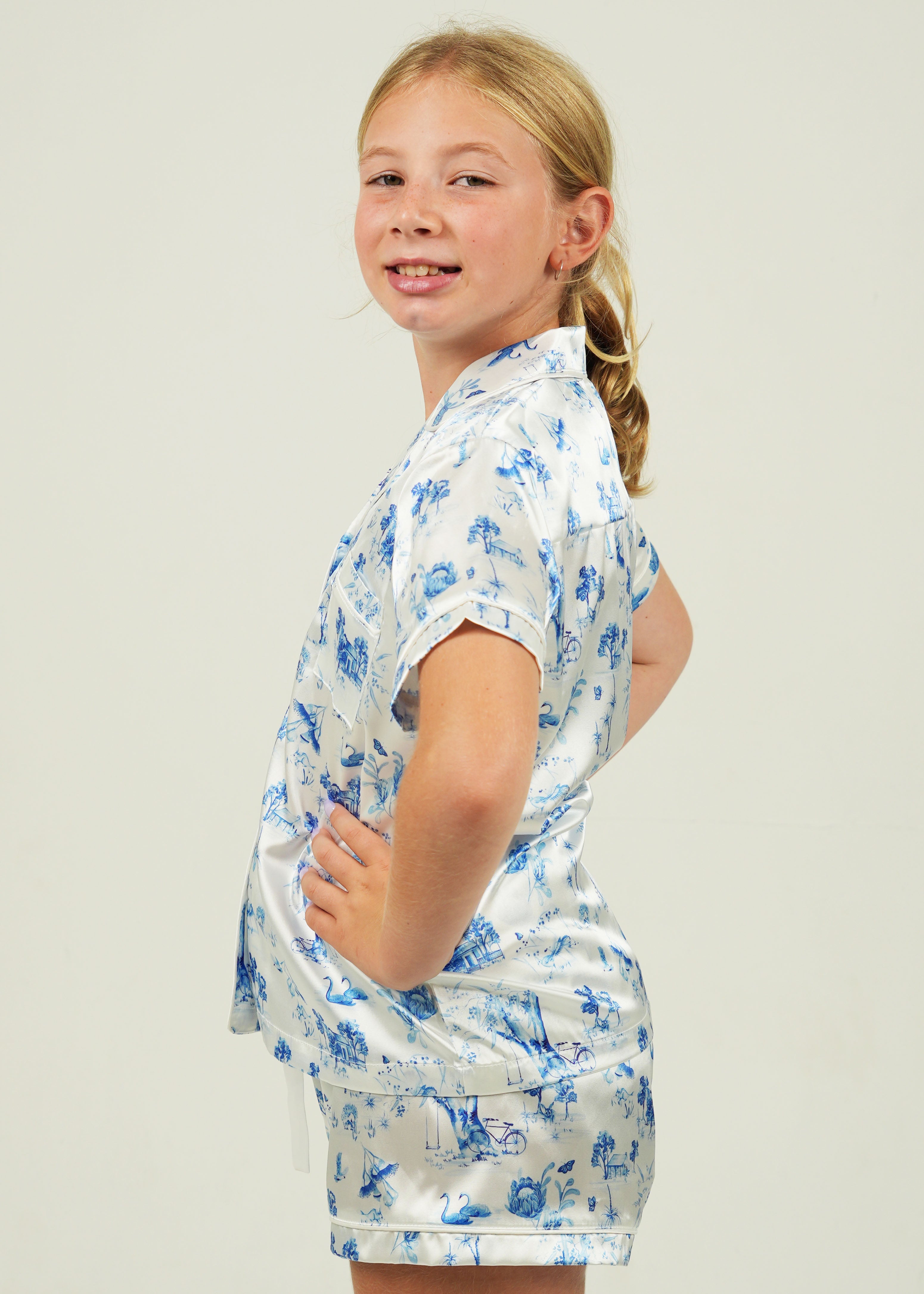 Night Sweet Thing Girls Coming Home Satin Short Pyjama Set Kids