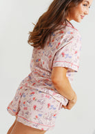 Night Sweet Thing Womens Hop To Bed Jersey Knit Cotton Short Pyjama Set