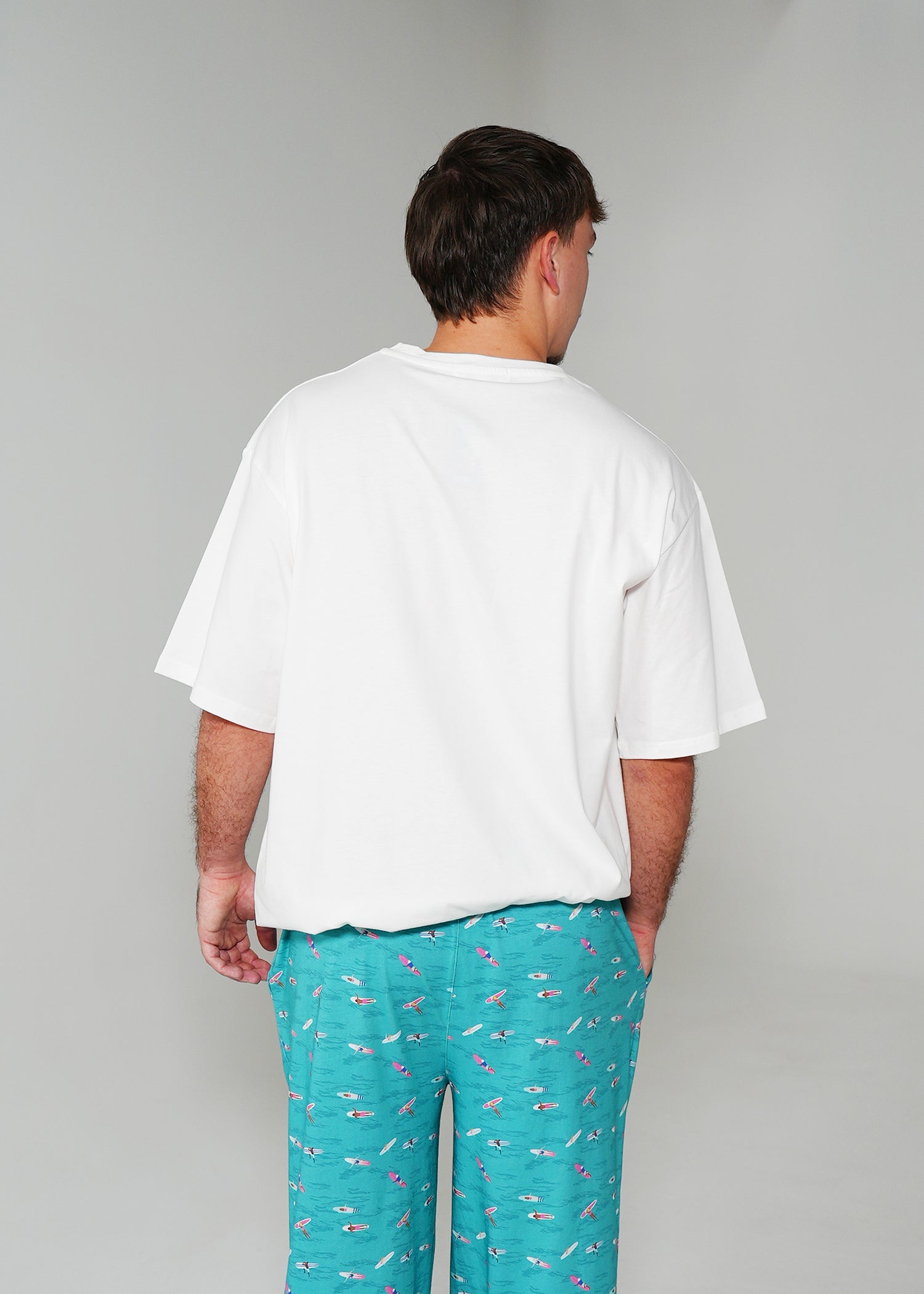 Night Sweet Thing Mens Ocean Drift T-Shirt & Long Pants PJ Set Jersey Knit Cotton Long Pyjama Set