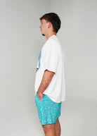 Night Sweet Thing Mens Ocean Drift T-Shirt & Short Pants PJ Set Satin Short Pyjama Set
