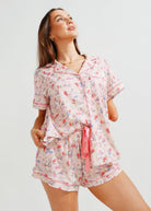 Night Sweet Thing Womens Hop To Bed Jersey Knit Cotton Short Pyjama Set