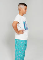 Night Sweet Thing Boys Ocean Drift T-Shirt & Long Pants PJ Set Jersey Knit Cotton Long Pyjama Set Kids