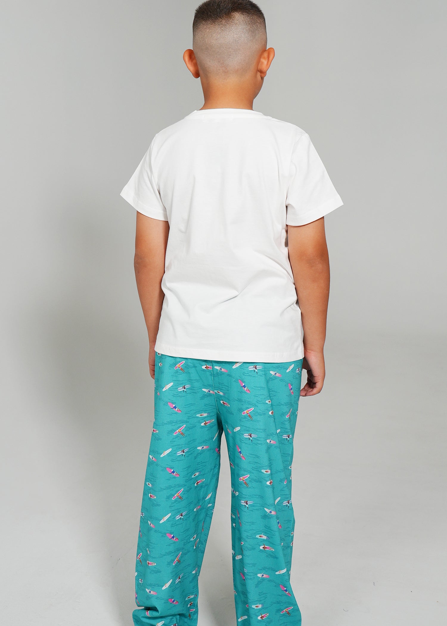 Night Sweet Thing Boys Ocean Drift T-Shirt & Long Pants PJ Set Jersey Knit Cotton Long Pyjama Set Kids