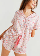 Night Sweet Thing Womens Hop To Bed Jersey Knit Cotton Short Pyjama Set