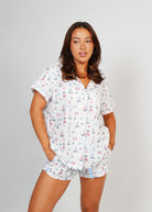 Night Sweet Thing Womens Sail Away Jersey Knit Cotton Short Pyjama Set