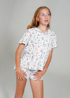Night Sweet Thing Girls Sail Away Jersey Knit Cotton Short Pyjama Set Kids