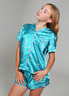 Night Sweet Thing Girls Ocean Drift Short Satin Short Pyjama Set Kids
