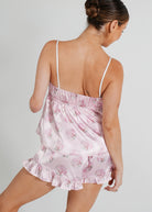 Night Sweet Thing Womens Blush Clamshell Satin Camisole Short Pyjama Set