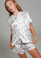 Night Sweet Thing Girls Sail Away Short Satin Short Pyjama Set Kids
