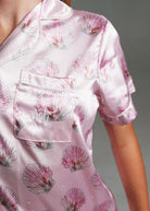 Night Sweet Thing Girls Blush Clamshell Short Satin Short Pyjama Set Kids
