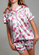 Night Sweet Thing Girls Flutter Garden Short Satin Short Pyjama Set Kids