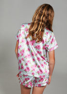 Night Sweet Thing Girls Flutter Garden Short Satin Short Pyjama Set Kids