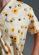 Night Sweet Thing Girls Yellow Bumble Bees Jersey Knit Cotton Short Pyjama Set Kids