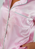 Night Sweet Thing Womens Blush Pink Satin Short Pyjama Set