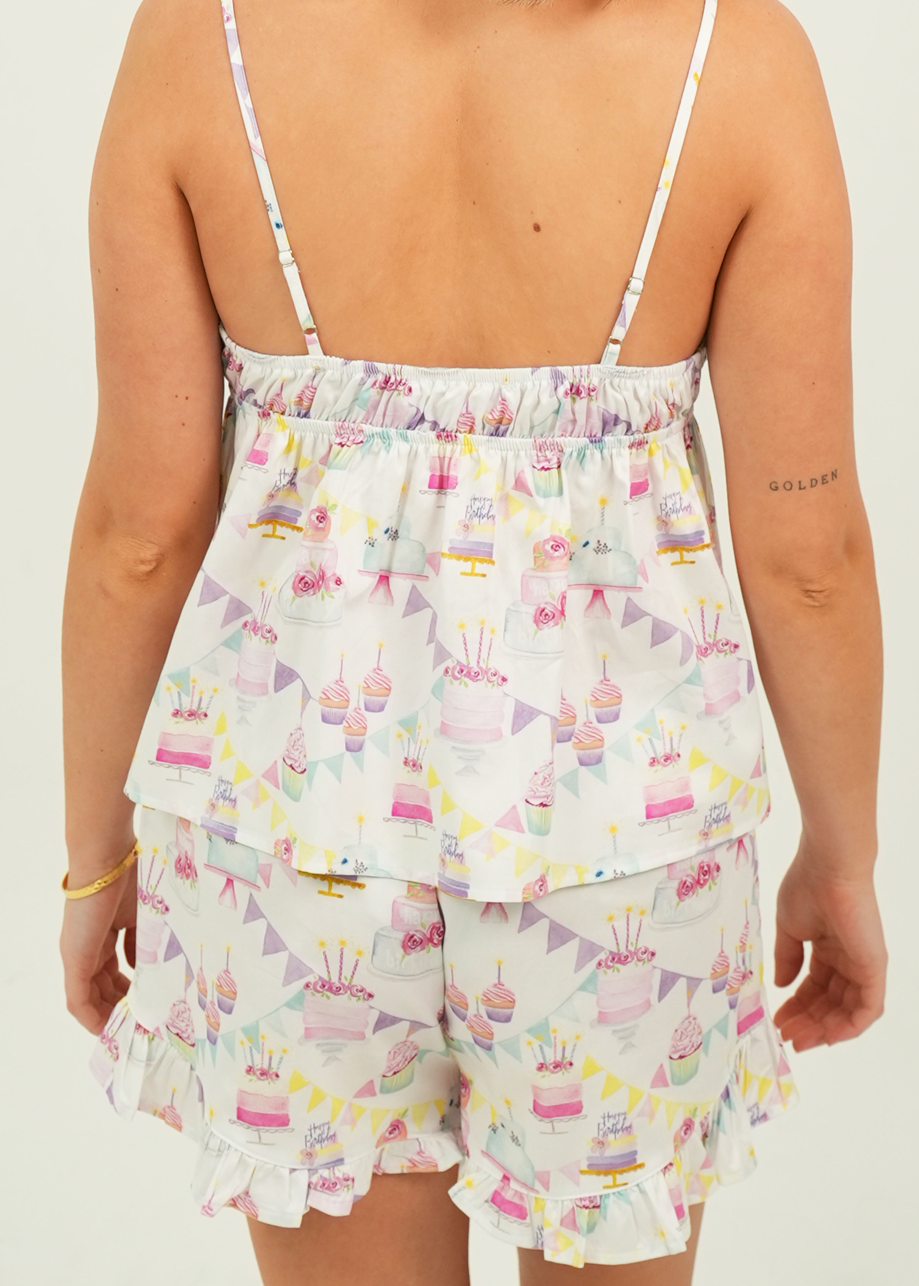 Birthday Cotton Camisole Short Pyjama Set