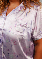 Night Sweet Thing Womens Lilac Coastal Dream Satin Short Pyjama Set
