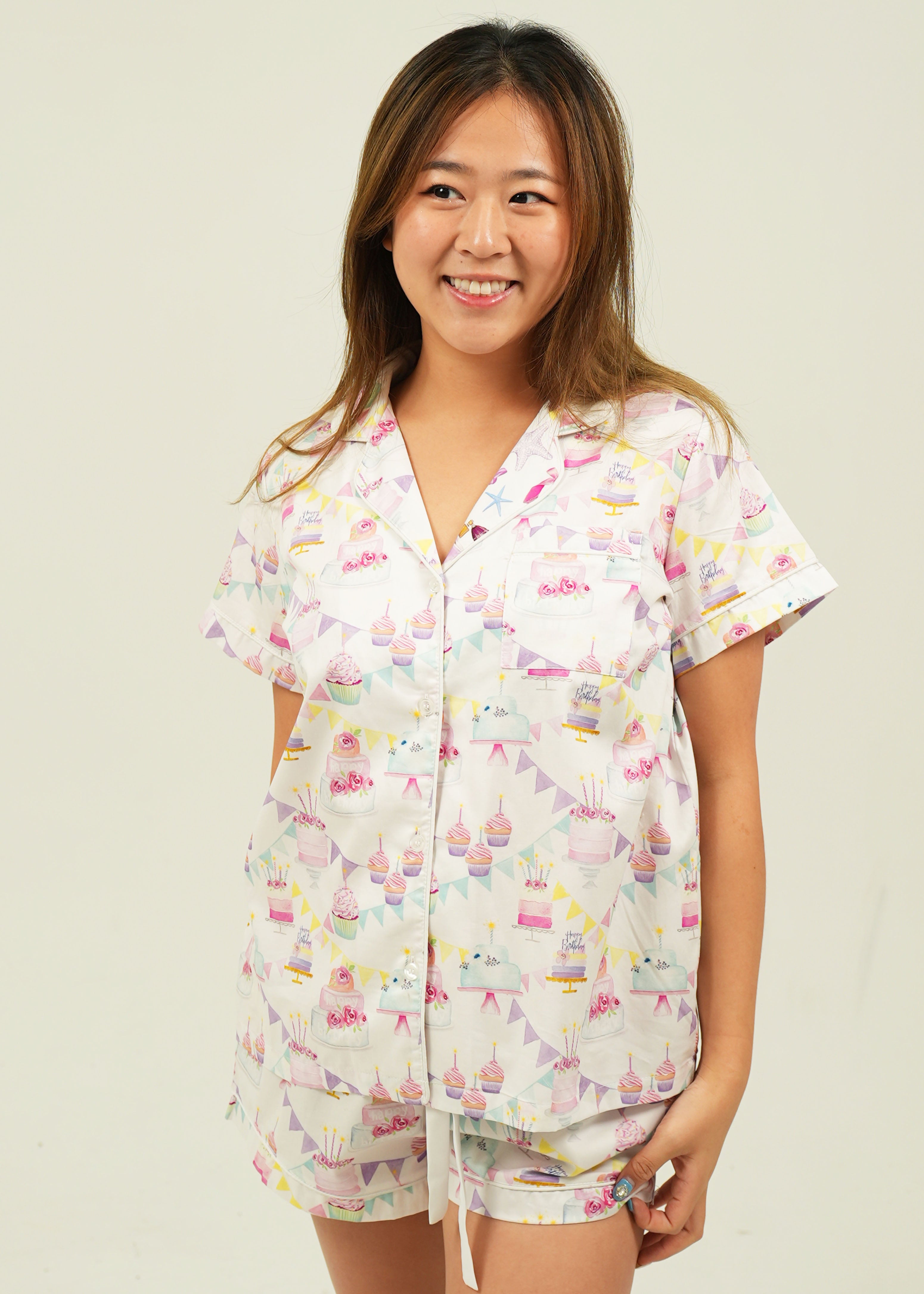 Womens Birthday Cotton Short Pyjama Set