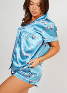Night Sweet Thing Womens Buoy Oh Buoy Satin Short Pyjama Set