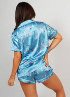 Night Sweet Thing Womens Buoy Oh Buoy Satin Short Pyjama Set