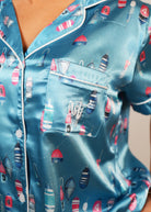 Night Sweet Thing Womens Buoy Oh Buoy Satin Short Pyjama Set