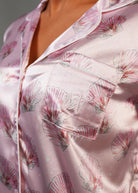 Night Sweet Thing Womens Blush Clamshell Satin Short Pyjama Set