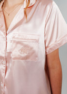 Night Sweet Thing Womens Peachy Dreams Satin Short Pyjama Set