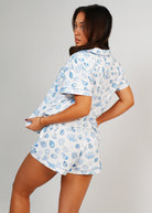 Night Sweet Thing Womens Seashell Sweetheart Jersey Knit Cotton Short Pyjama Set