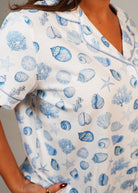 Night Sweet Thing Womens Seashell Sweetheart Jersey Knit Cotton Short Pyjama Set