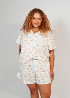 Night Sweet Thing Womens Beach Huts Jersey Knit Cotton Short Pyjama Set