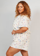Night Sweet Thing Womens Beach Huts Jersey Knit Cotton Short Pyjama Set