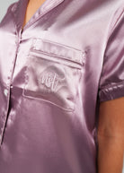 Night Sweet Thing Womens Dusty Plum Satin Short Pyjama Set