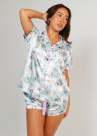 Night Sweet Thing Womens Hermit Dreams Satin Short Pyjama Set