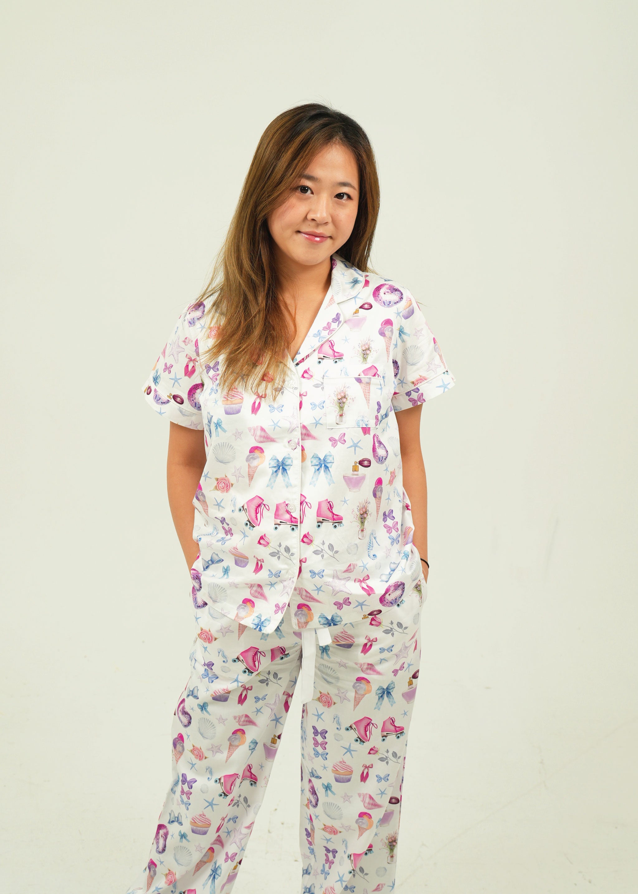 Womens Girlhood Cotton Long Pyjama Set