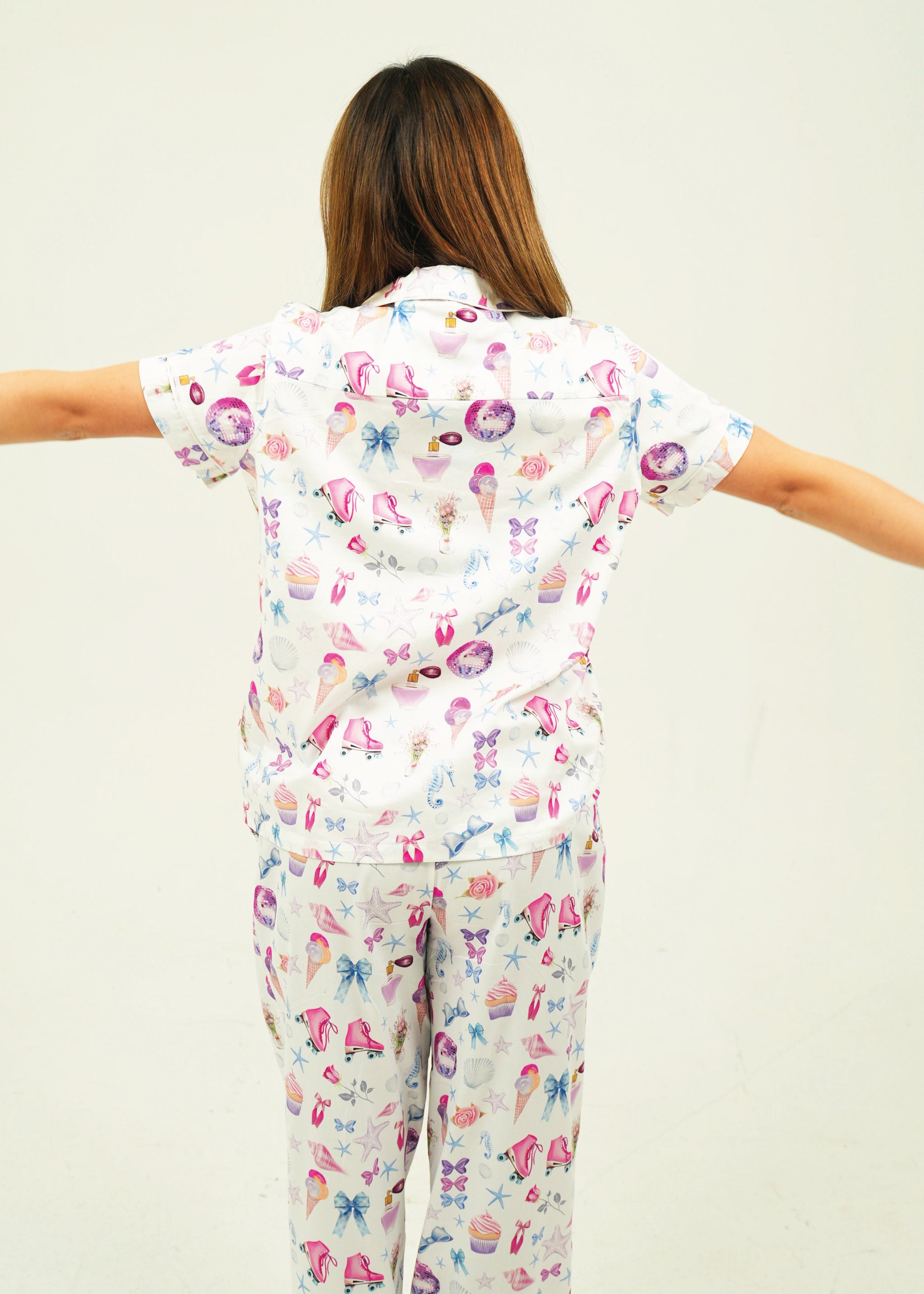 Womens Girlhood Cotton Long Pyjama Set