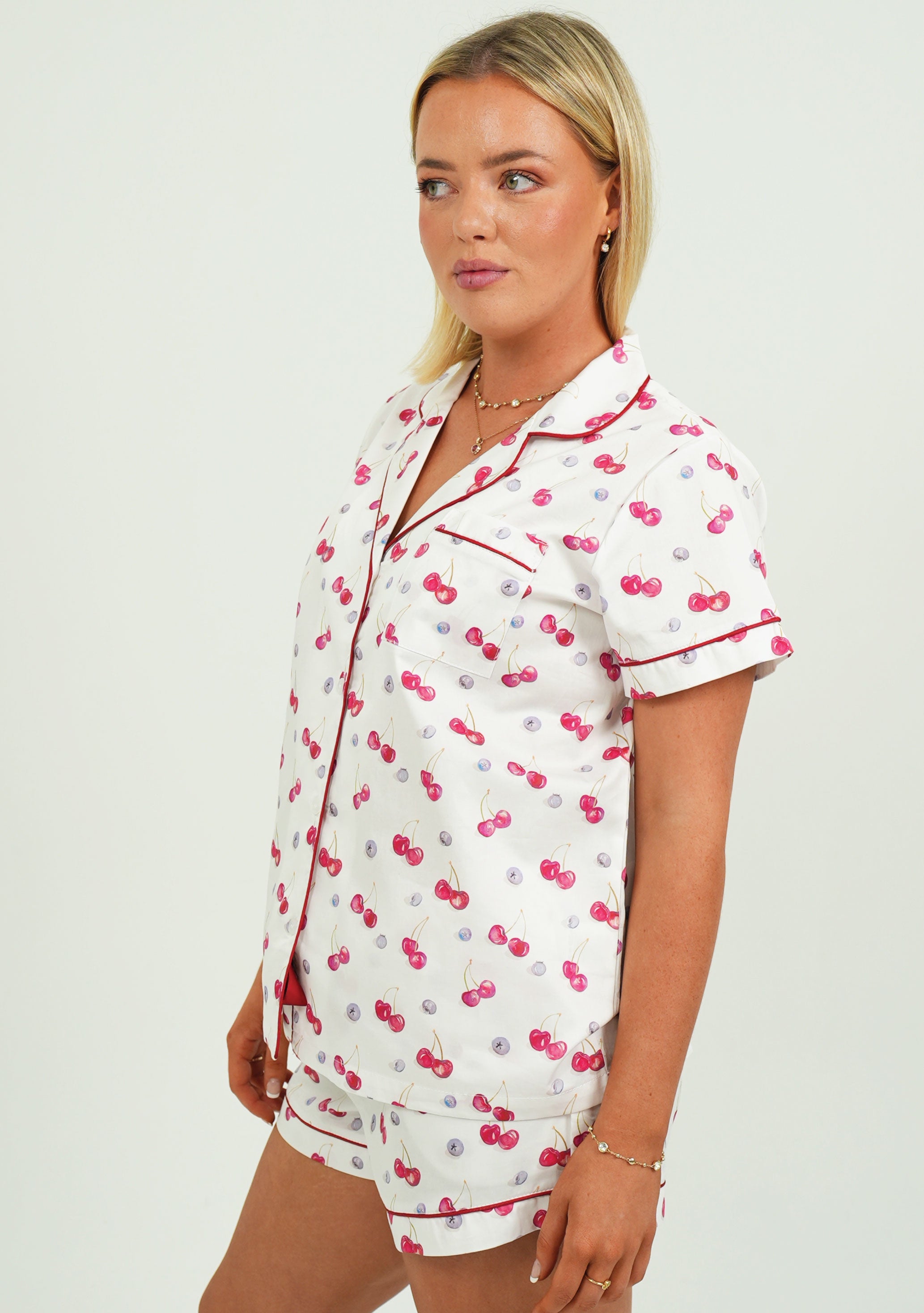 Cherries and Berries Cotton Short Pyjama Set