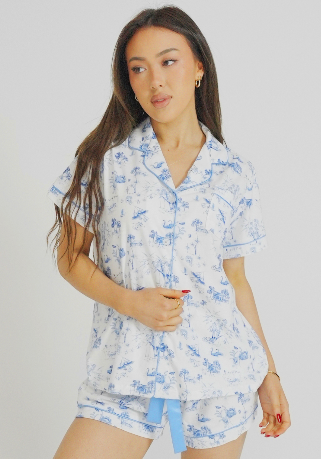 Night Sweet Thing Womens Coming Home Jersey Knit Cotton Short Pyjama Set